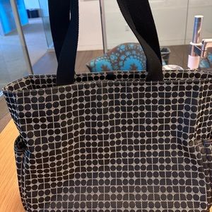 Kate Spade New York,, black and white tote